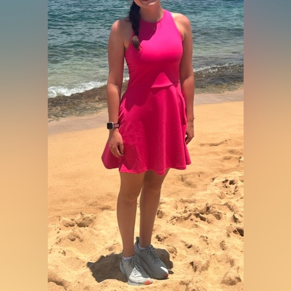 Athleta Pink Scoop Neck Sundress Resort Wear